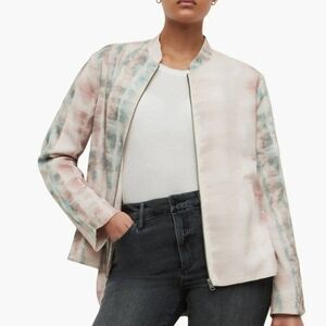 All Saints Tie Dye Satin Zip Jacket Large US 10 UK 14 Allsaints